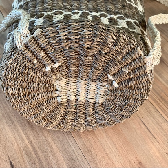 Woven Backpack Bag Boho Beach Bohemian Bucket Shoulder Bag - Picture 3 of 5